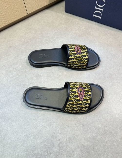 Christian Dior CD Canvas Printed Casual Slides