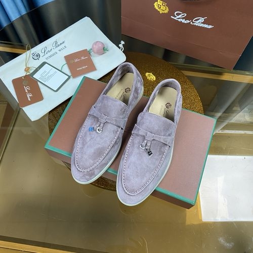 Loro Piana LP Suede Mules With Non-slip Rubber Sole