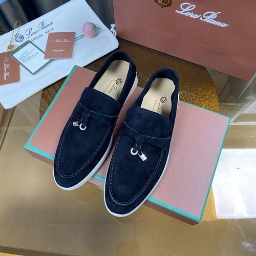 Loro Piana LP Suede Mules With Non-slip Rubber Sole