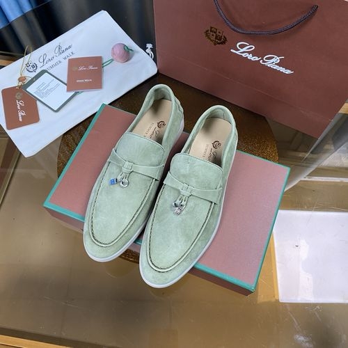 Loro Piana LP Suede Mules With Non-slip Rubber Sole