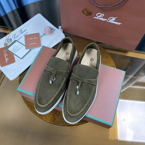 Loro Piana LP Suede Mules With Non-slip Rubber Sole