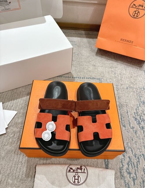 Hermes Chypre Slippers With Comfortable Soft Insole