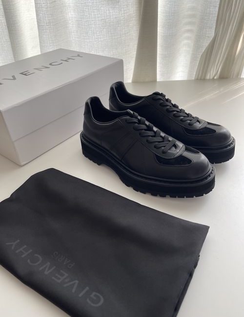 Givenchy Calfskin Suede Color-block Sneakers