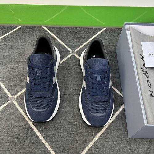 Hogan Matte Leather Color-block Skate Shoes