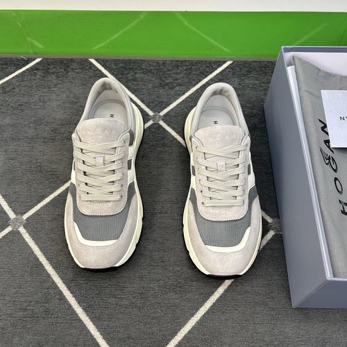Hogan Matte Leather Color-block Skate Shoes
