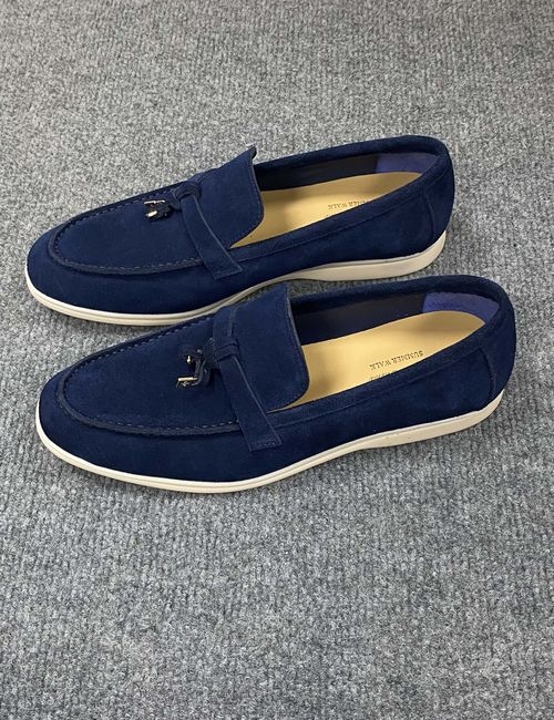 Loro Piana LP Suede Tassel Loafers With Rubber Sole