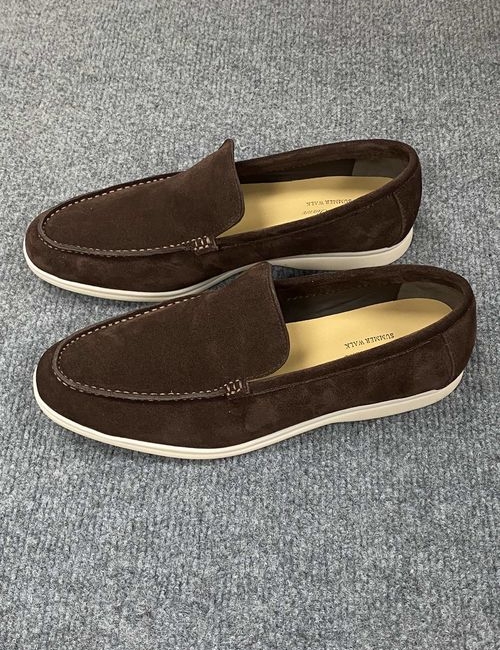 Loro Piana LP Suede Tassel Loafers With Rubber Sole