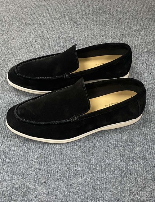 Loro Piana LP Suede Tassel Loafers With Rubber Sole