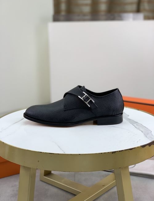 Hermes Genuine Leather Slip-on Formal Shoes