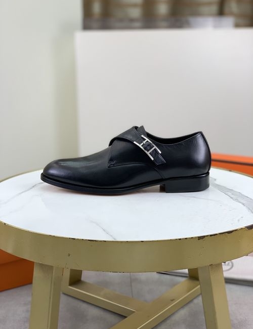 Hermes Genuine Leather Slip-on Formal Shoes