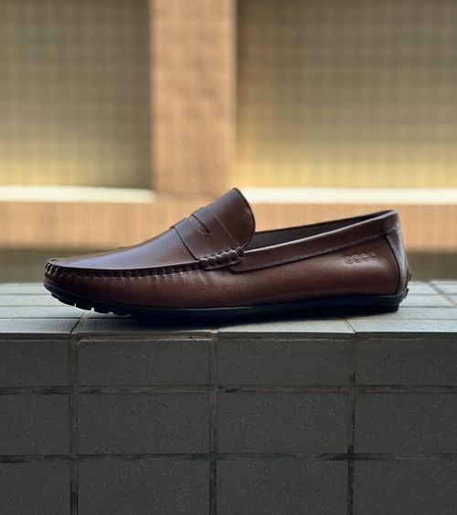 Ecco Classic Business Formal Leather Shoes In Brown