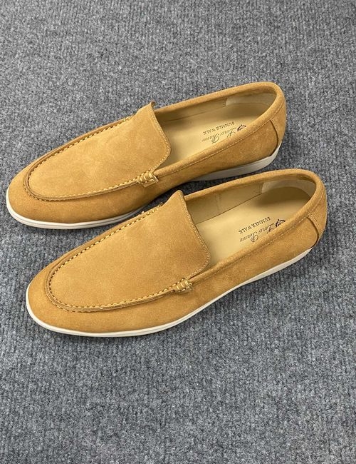 Loro Piana LP Suede Tassel Loafers With Rubber Sole