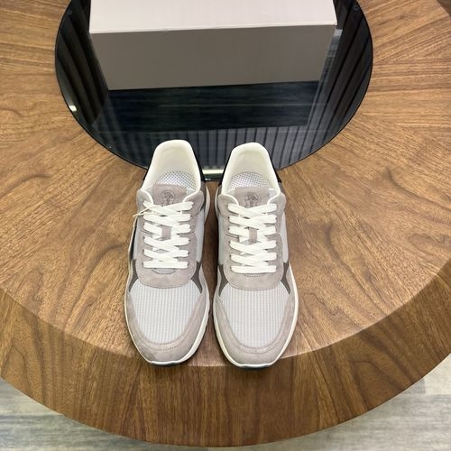 Brunello Cucinelli BC Color-block Suede Leather Sneakers