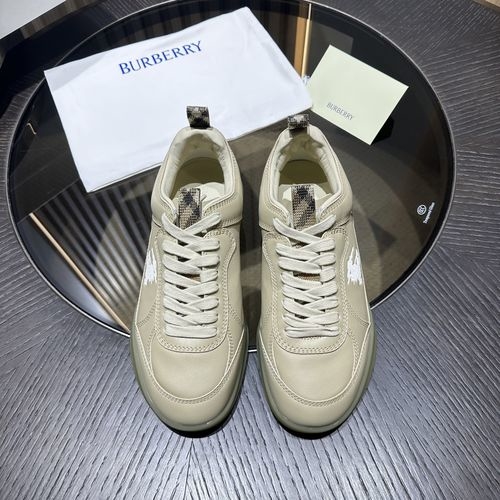 Burberry Matrix Leather Sneakers With EKD Details