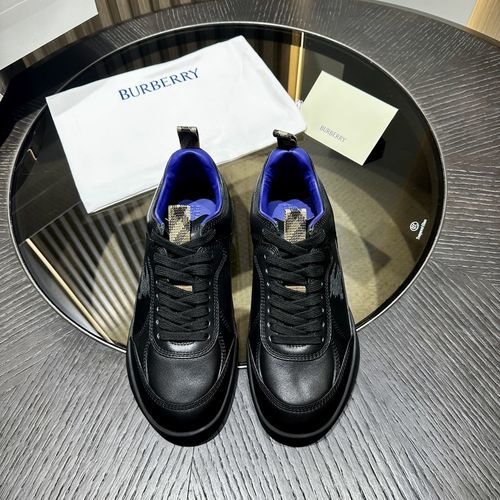 Burberry Matrix Leather Sneakers With EKD Details