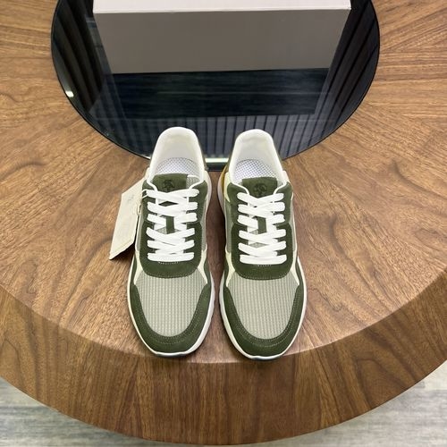 Brunello Cucinelli BC Color-block Suede Leather Sneakers