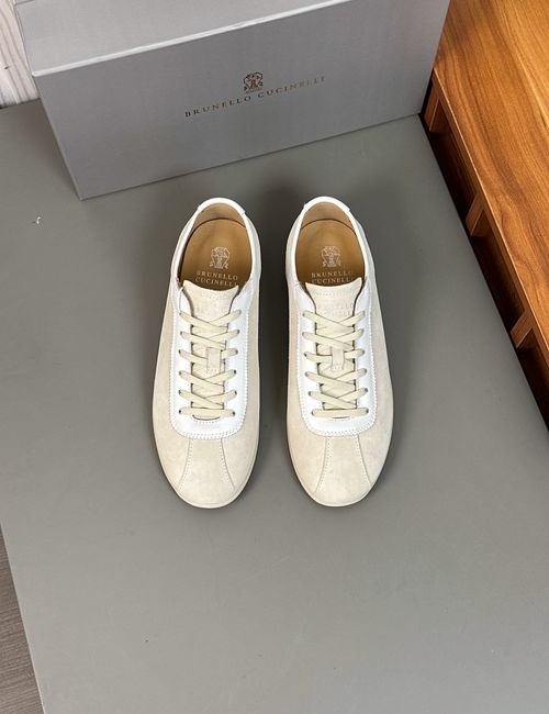 Brunello Cucinelli BC Suede Trainer Sneakers With Leather Lining