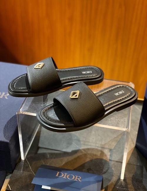 Christian Dior CD Alias Thong Sandals Oblique Printed Non-slip Soles