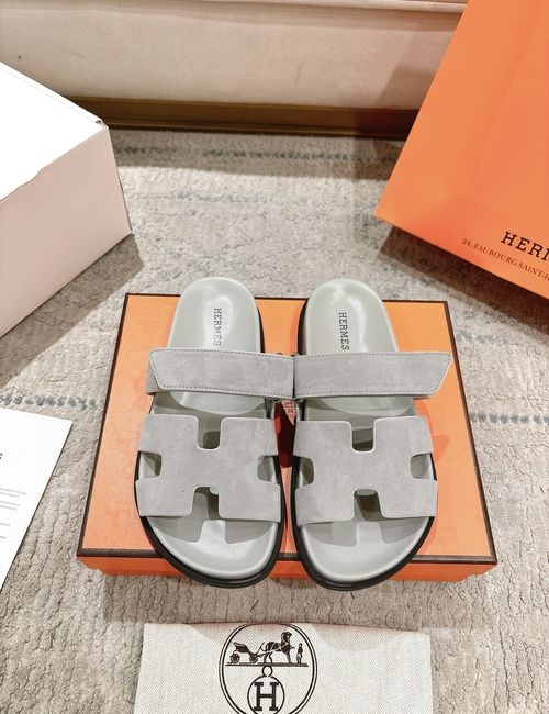 Hermes Chypre Slippers With Comfortable Soft Insole