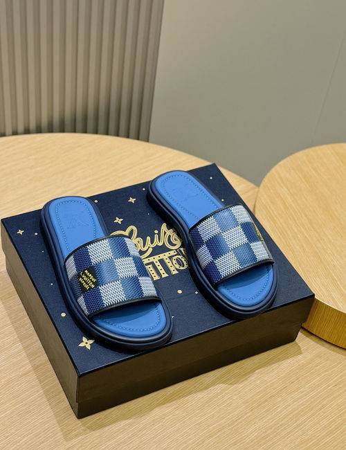Louis Vuitton LV Waterfront Monogram Canvas Waterproof Slides