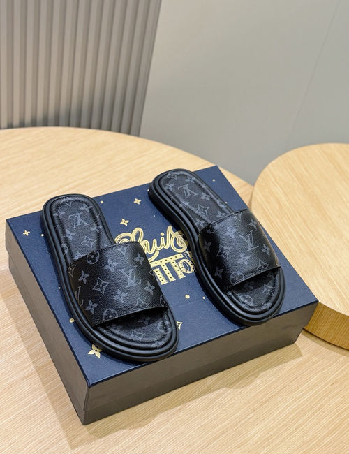 Louis Vuitton LV Waterfront Monogram Canvas Waterproof Slides