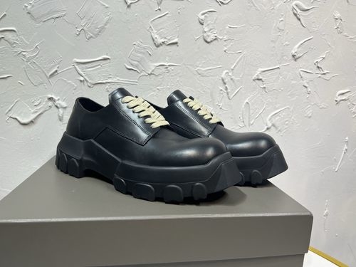Rick Owens Round Toe Slip-on Thick Sole Shoes