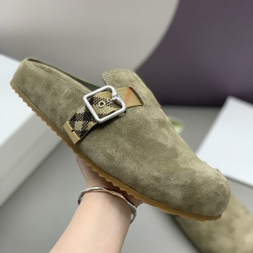 Burberry Casual Leather Half Slippers