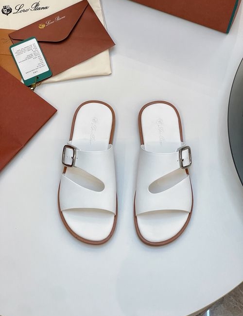 Loro Piana LP Cowhide Stitching Comfort Slippers