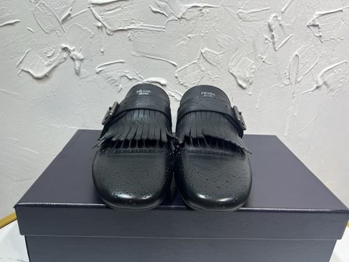 Prada Derby Tassel Trim Monk Shoes