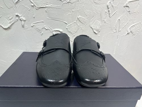 Prada Derby Double Buckle Monk Shoes
