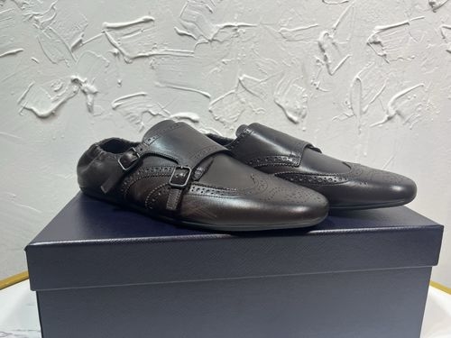 Prada Double Buckle Monk Shoes