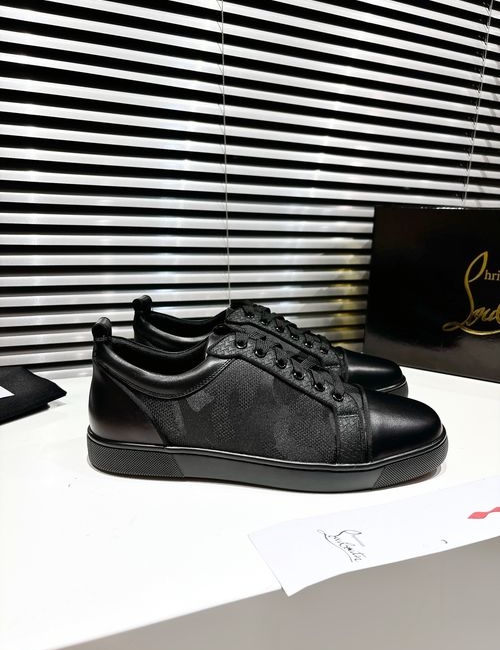 Christian Louboutin Red Sole Low Top Camo Print Sneakers