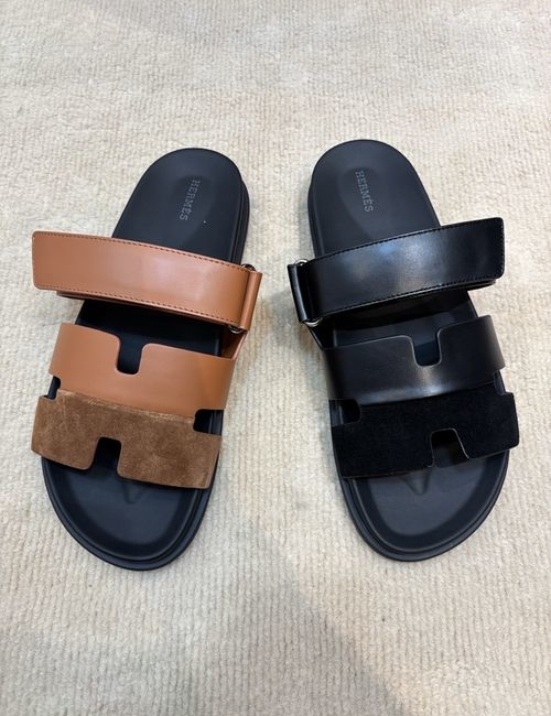 Hermes Electric Sandals Calfskin Suede Soft Sole