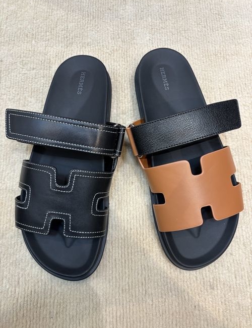 Hermes Electric Contrast Sole Suede Sandals