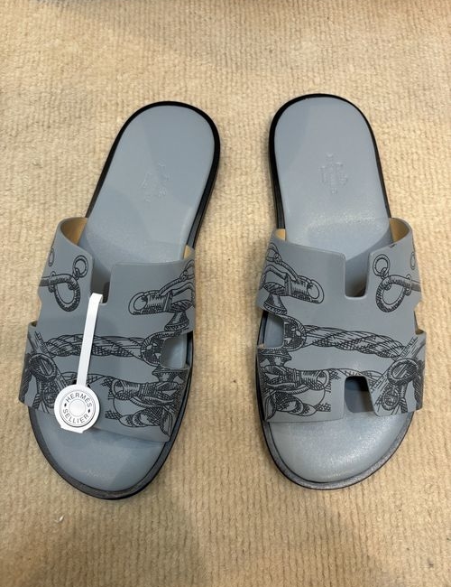 Hermes Classic Slippers With Leather Outsole