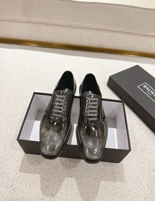 Balmain Cow Leather Formal Derby Shoes