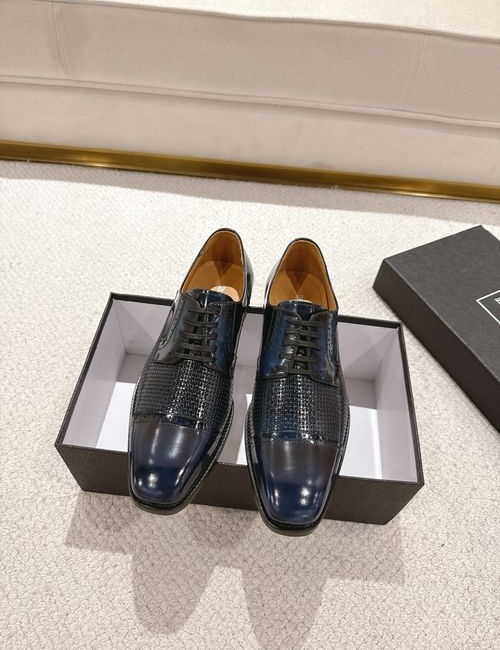 Balmain Cow Leather Formal Derby Shoes