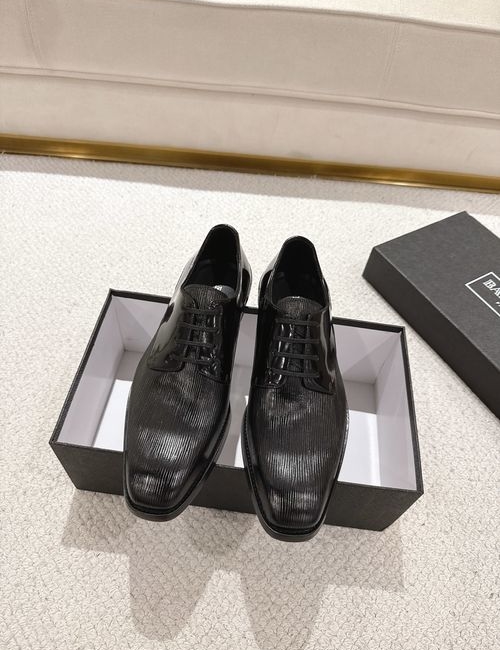 Balmain Cow Leather Formal Derby Shoes