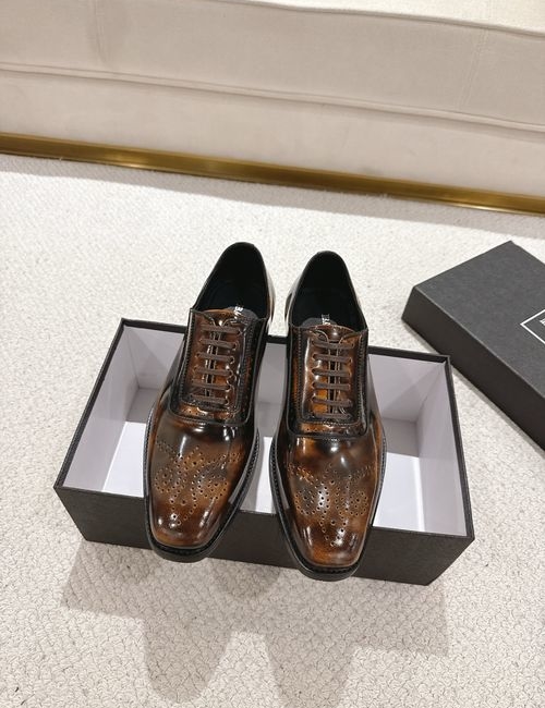 Balmain Cow Leather Formal Derby Shoes