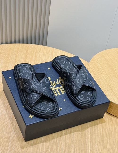 Louis Vuitton LV Waterfront Monogram Canvas Waterproof Slides