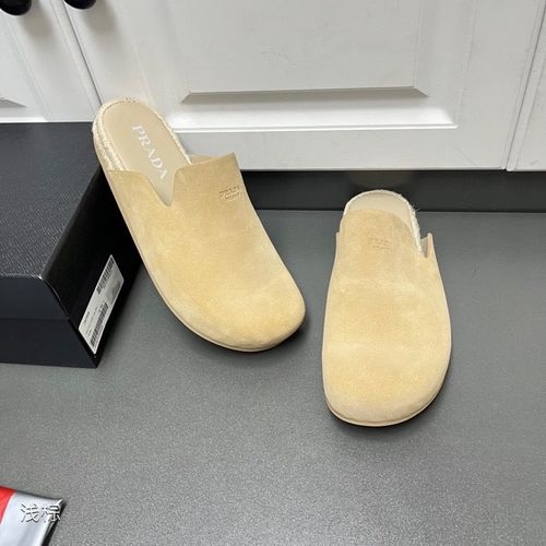Prada Genuine Leather Mule Slip-on Shoes