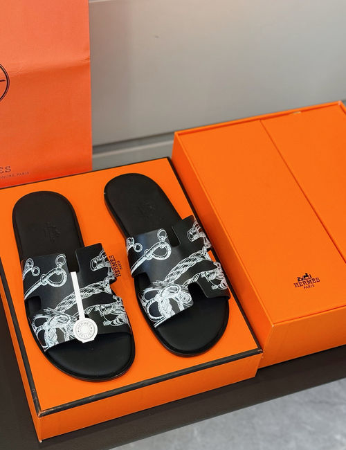 Hermes Classic Slides Calfskin Leather Outsole