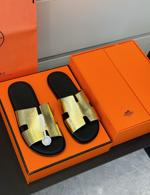 Hermes Classic Slides Calfskin Leather Outsole
