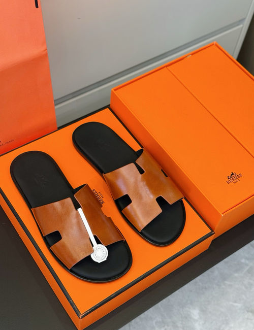 Hermes Classic Slides Calfskin Leather Outsole