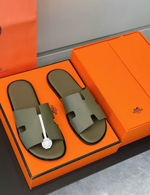 Hermes Classic Slides Calfskin Leather Outsole