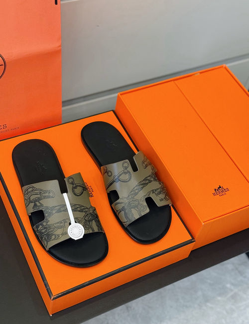 Hermes Classic Slides Calfskin Leather Outsole