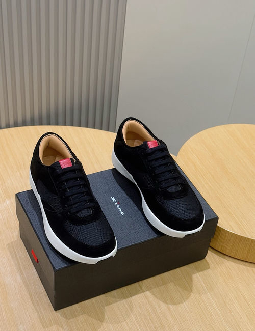 Kiton Red Logo Breathable Casual Shoes