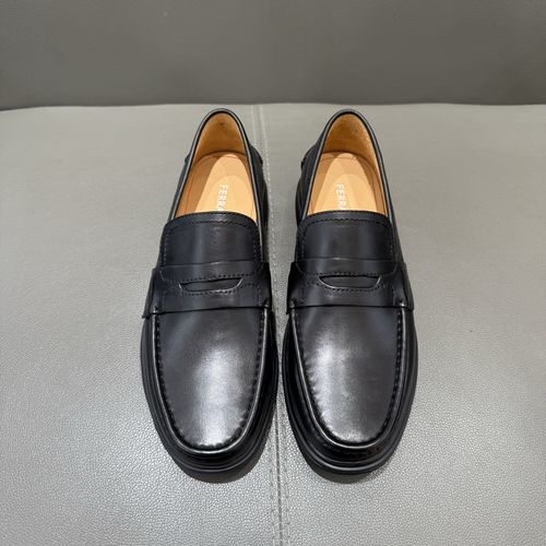 Ferragamo College Style Leather Loafers Soft Sole
