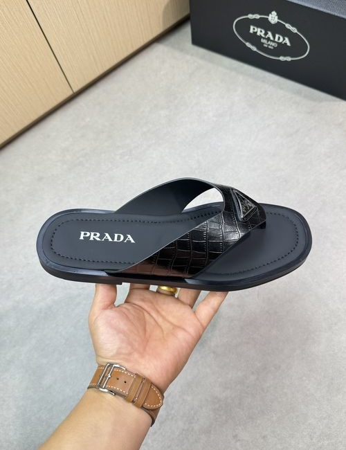 Prada Cowhide Upper Slippers With Original Sole