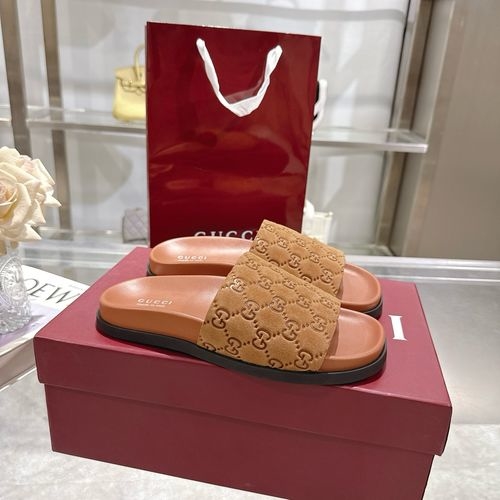 Gucci Slip-On Sandals, Soft Suede And Comfortable Sole